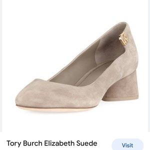 Tory Burch Elizabeth Suede Mid Heel Pumps Size 9